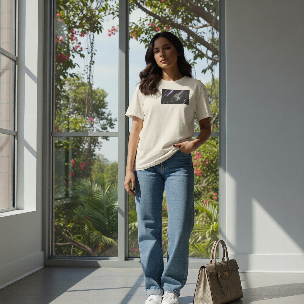 Cosmic Boxy Cropped Tee