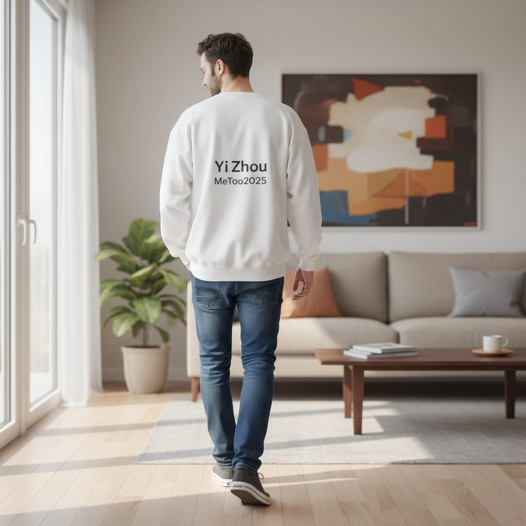 Yi Zhou MeToo2025 Sweatshirt | Name Text Crewneck