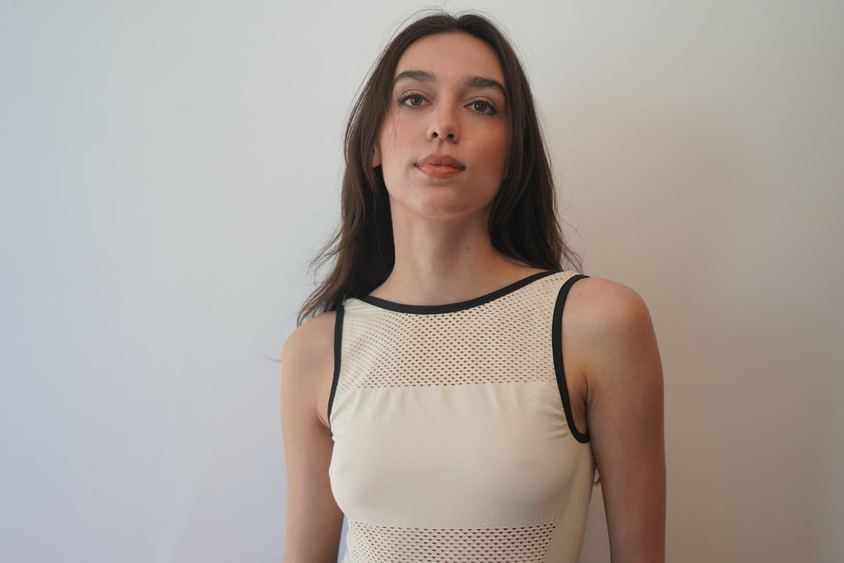Intuition Beige Mesh Bodysuit