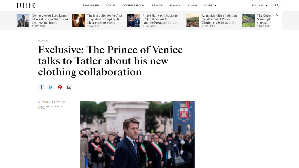 Tatler - Exclusive: The Prince of Venice talks to Tatler about his new clothing collaboration