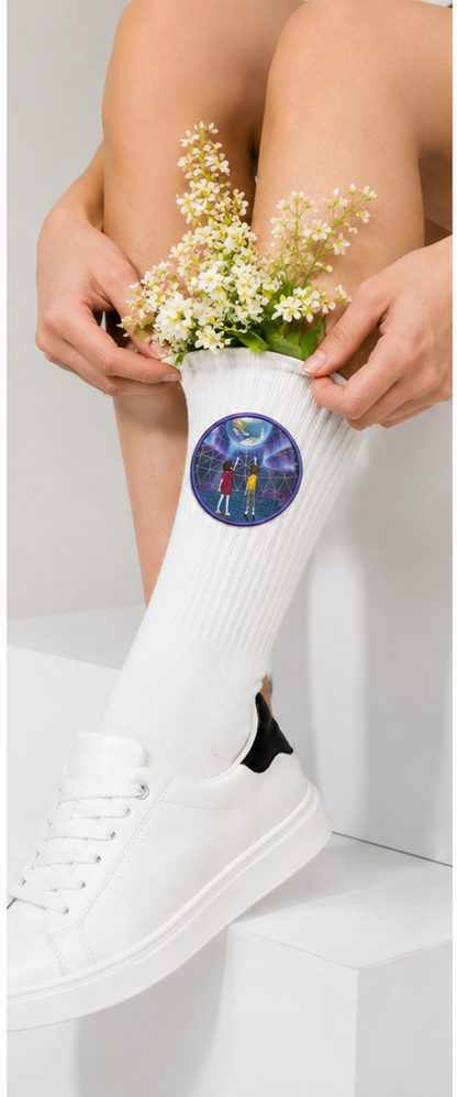 Cosmic Vision Crew Socks — Limited Edition Art Print