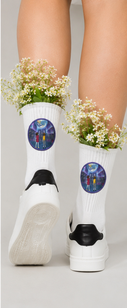 Cosmic Vision Crew Socks — Limited Edition Art Print