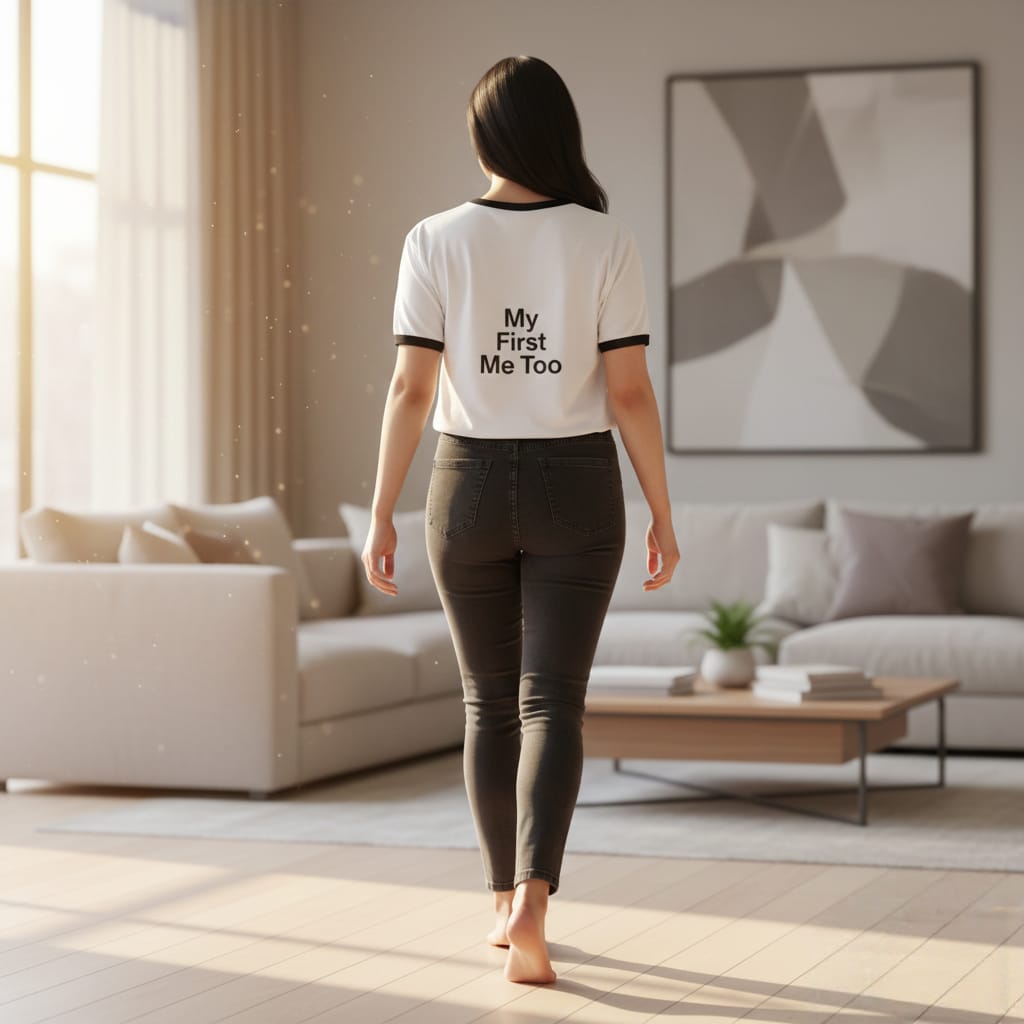 My First Me Too T-Shirt | Ringer Tee, Minimal Text Design