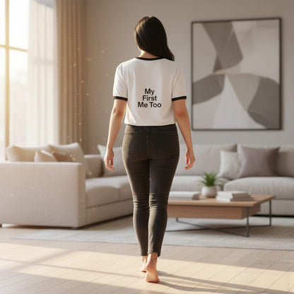 My First Me Too T-Shirt | Ringer Tee, Minimal Text Design