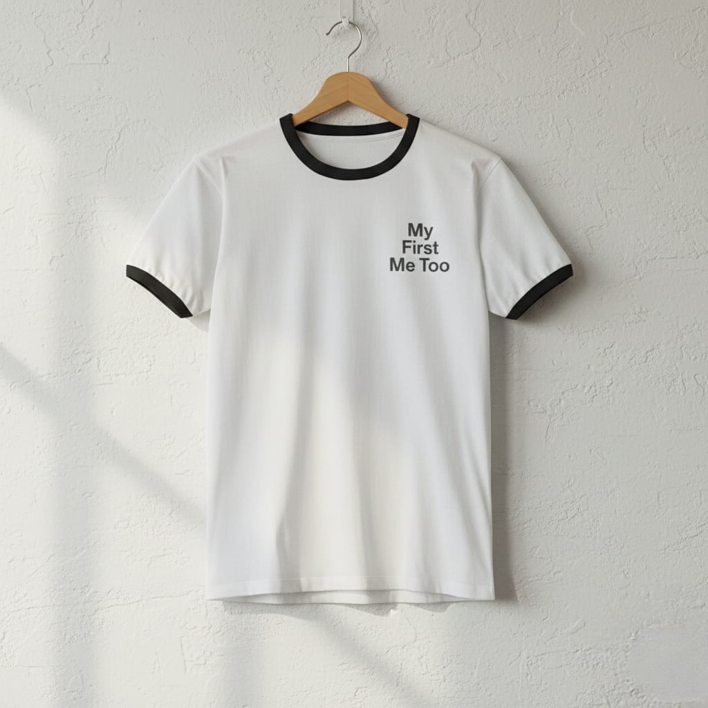 My First Me Too T-Shirt | Ringer Tee, Minimal Text Design