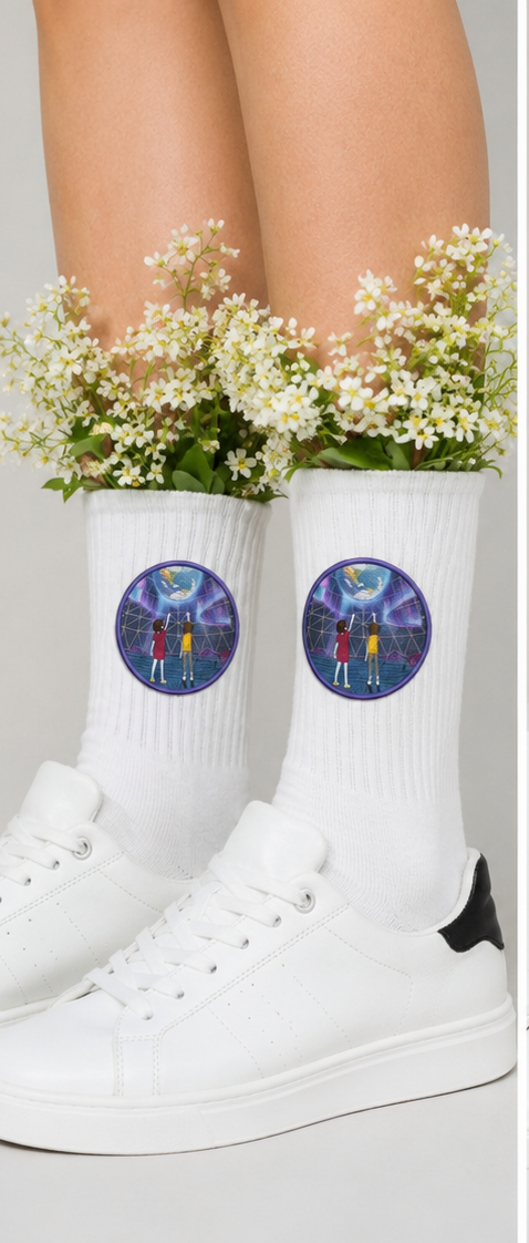 Cosmic Vision Crew Socks — Limited Edition Art Print