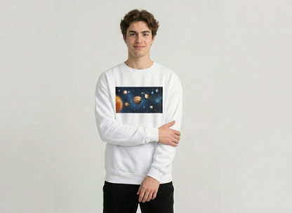 Solar System Crewneck Sweatshirt – White