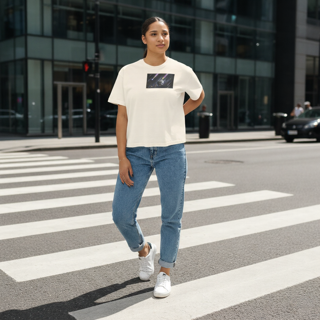 Cosmic Boxy Cropped  Tee