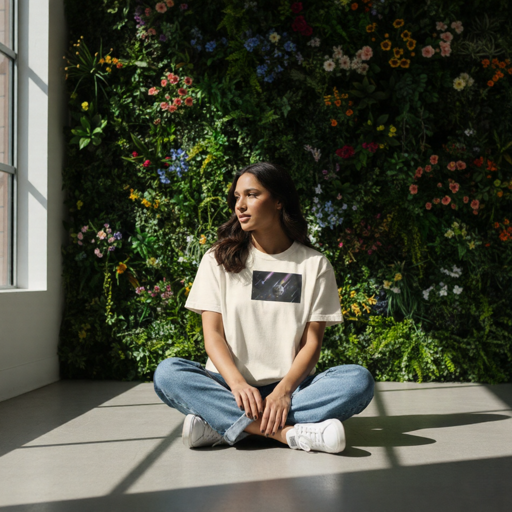 Cosmic Boxy Cropped  Tee