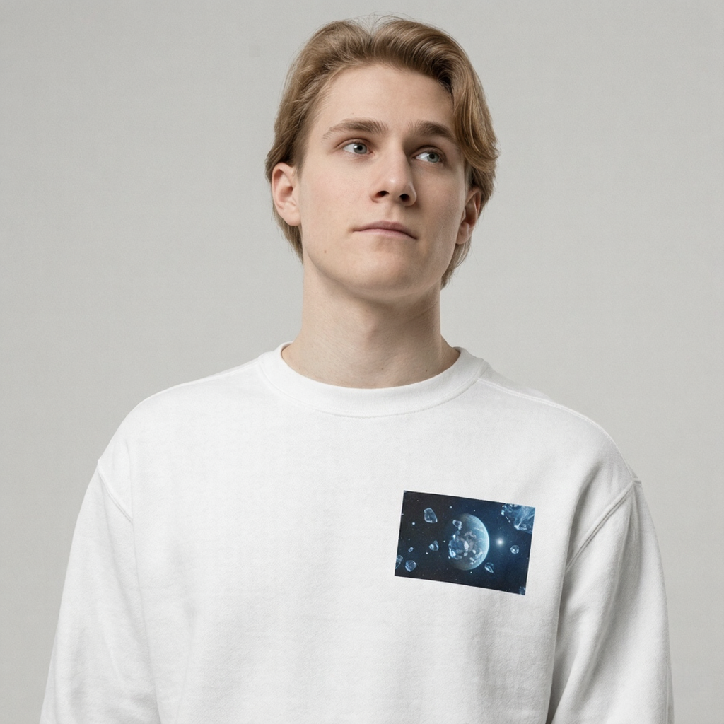 Solar System Crewneck Sweatshirt – White