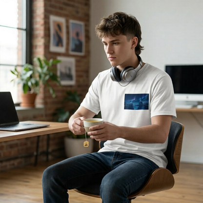 Urban Skyline Graphic White Tee