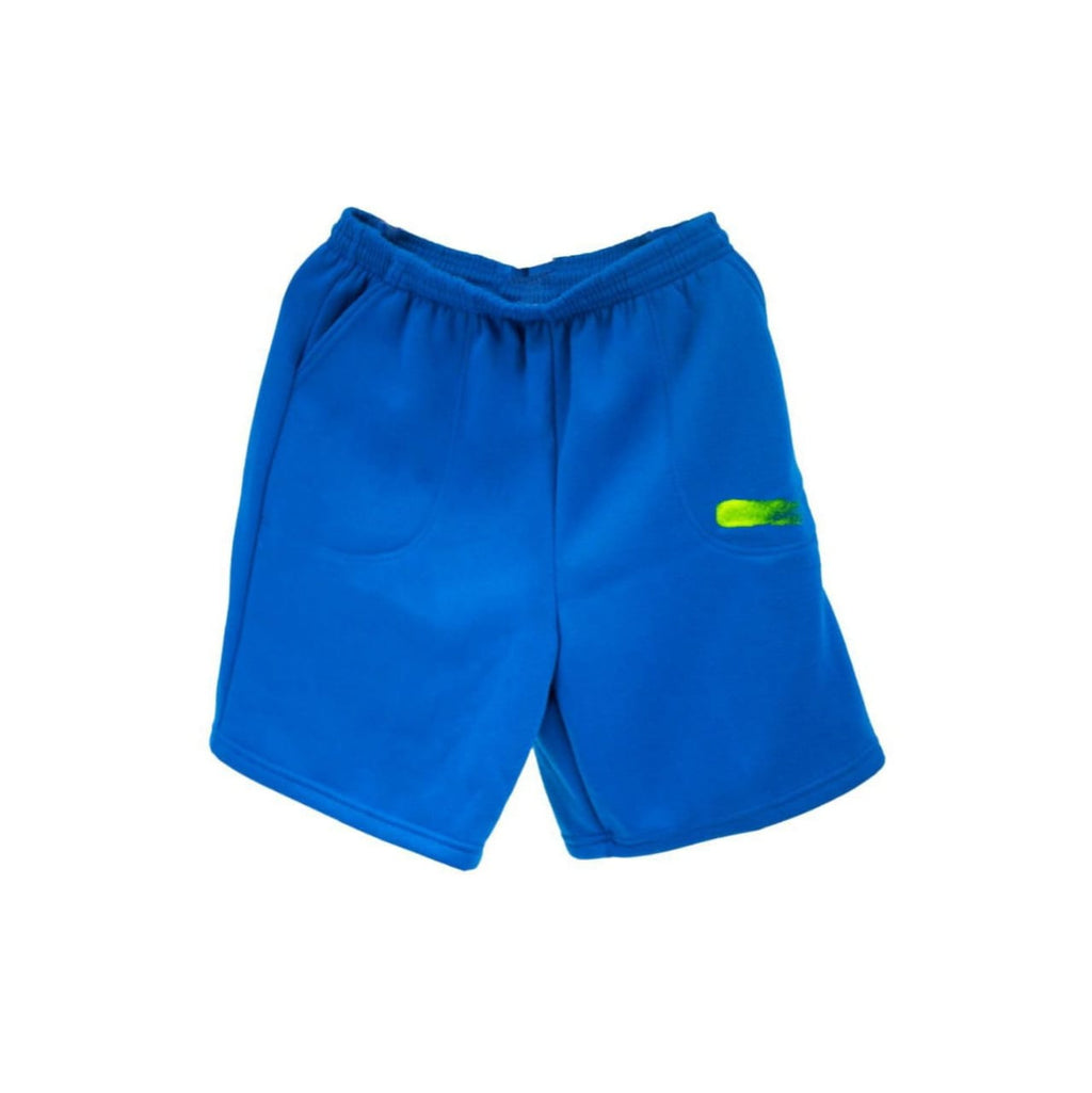 Blue short Pants with Yellow stroke