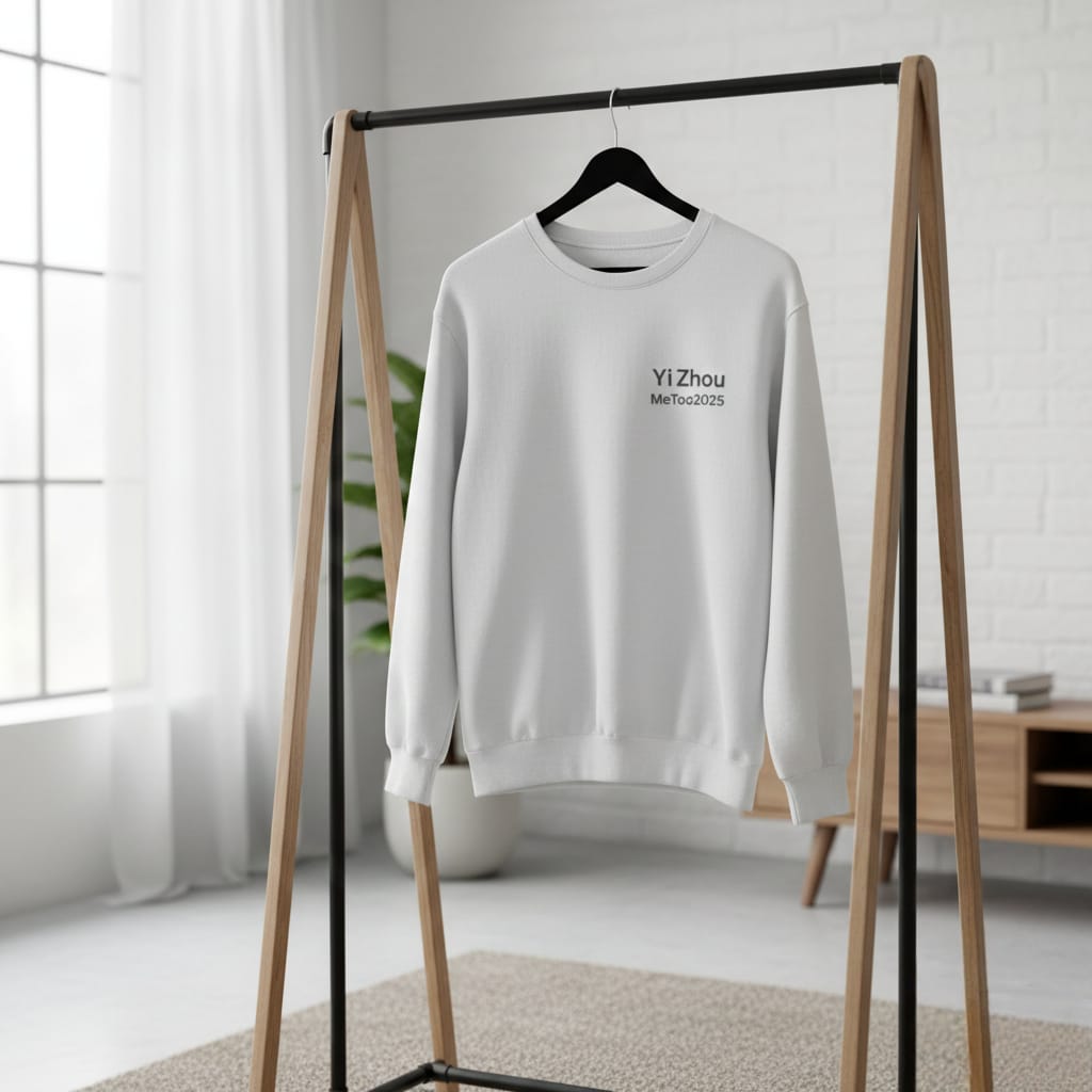 Yi Zhou MeToo2025 Sweatshirt | Name Text Crewneck