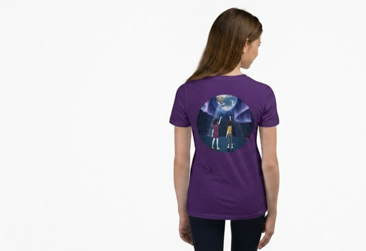 Purple Space Explorer Graphic T-Shirt