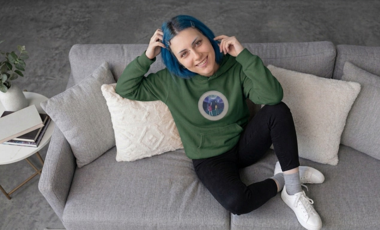 Space Portal Graphic Hoodie — Unisex Pullover Sweatshirt