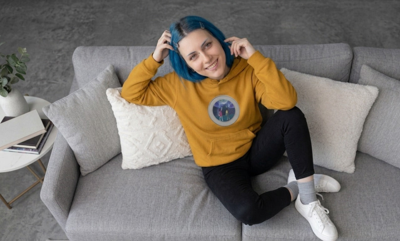 Space Portal Graphic Hoodie — Unisex Pullover Sweatshirt