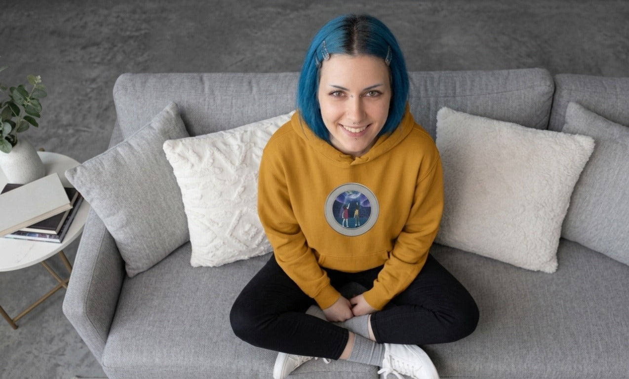 Space Portal Graphic Hoodie — Unisex Pullover Sweatshirt