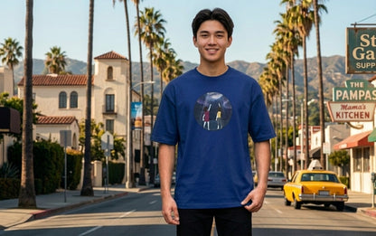 Star Gazer Oversized Graphic Tee — "Into the Unknown"