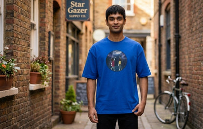 Star Gazer Oversized Graphic Tee — "Into the Unknown"