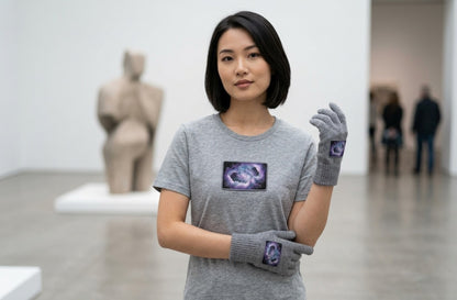 Cosmic Nebula Patch Collection – Beanie, T-Shirt & Gloves Set