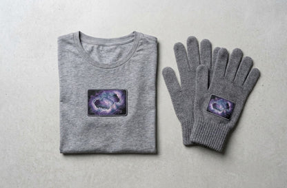 Cosmic Nebula Patch Collection – Beanie, T-Shirt & Gloves Set