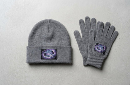 Cosmic Nebula Patch Collection – Beanie, T-Shirt & Gloves Set