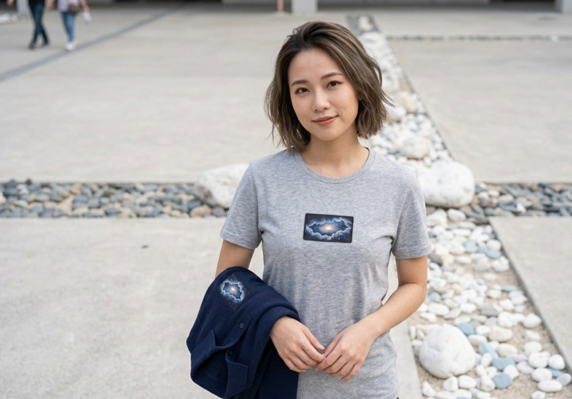 Skyline Eclipse Patch Tee & Apparel Collection – Embroidered Cloudburst Design