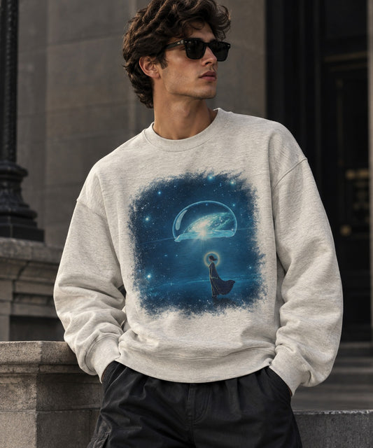 Celestial Oracle Sweatshirt, Heather Grey