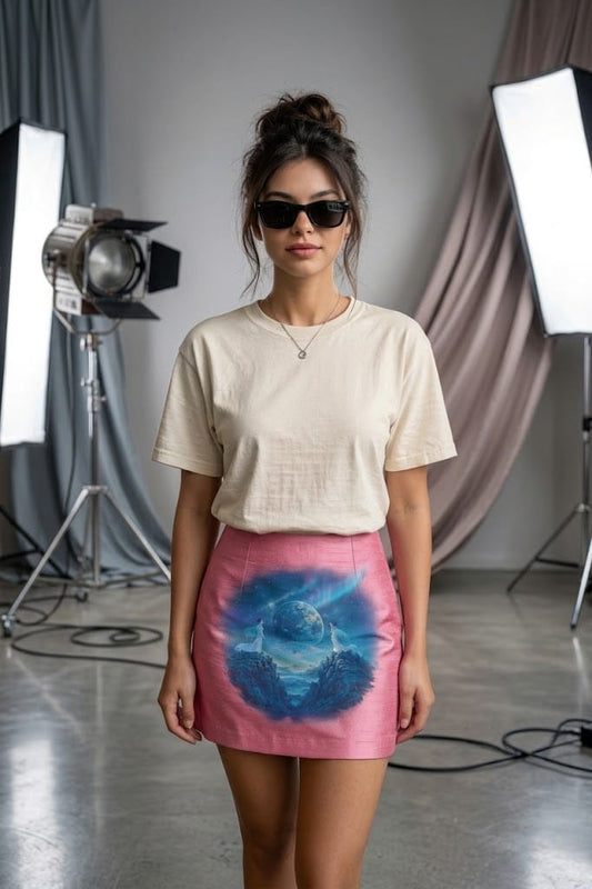 Aurora Peaks Mini Skirt, Pink