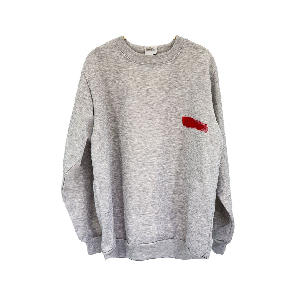 Grey Long Sleeve with Red stroke