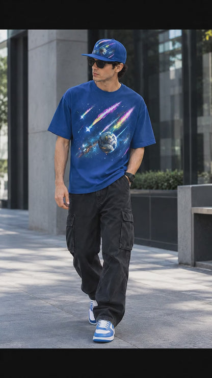 Cosmic Comet Graphic Tee, Red