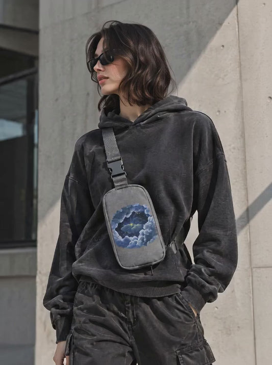 Nightfall Wave Crossbody Bag — Grey