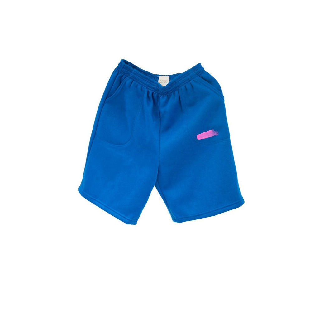 Blue Short pants with pink stroke