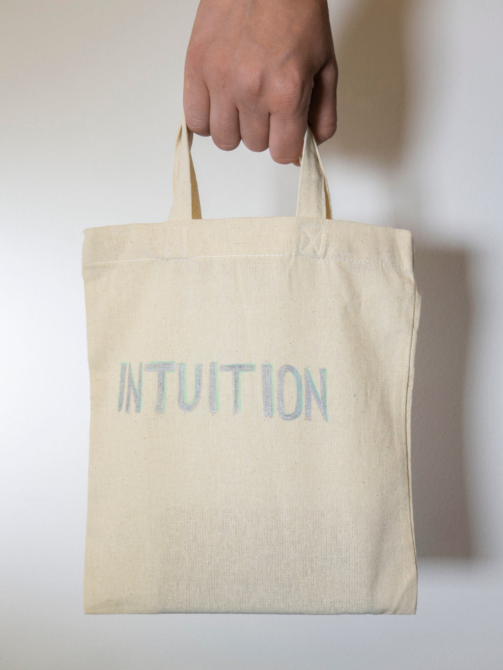 HAND PAINTED "GLOBAL INTUITION" TOTE BAG